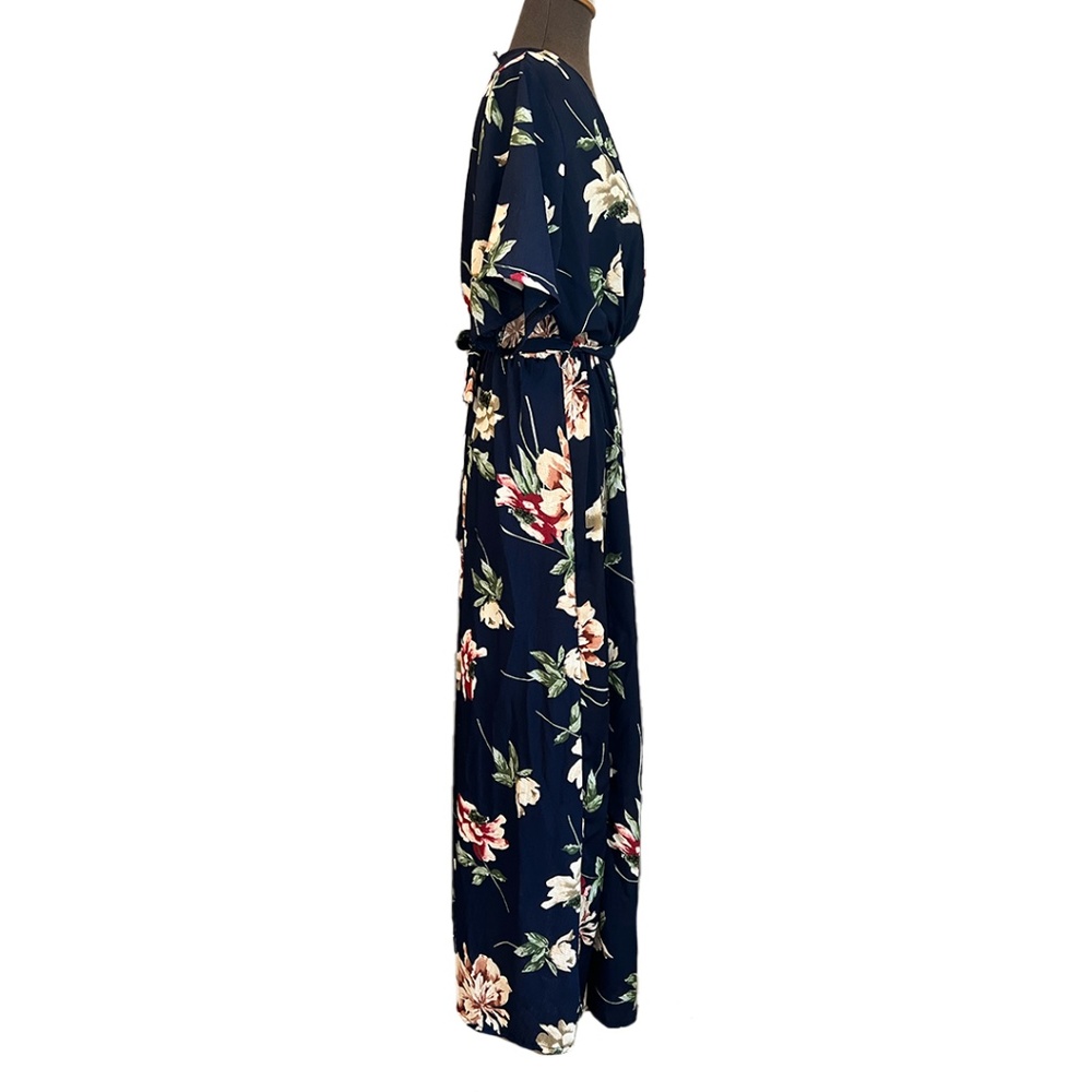 Blue Floral Maxi Dress - Picture 3 of 5